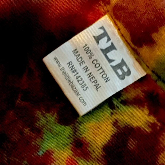 Hippy  Made in Nepal Tie Dye 100% Cotton Jersey Wrap Skirt OSFM - Picture 4 of 5